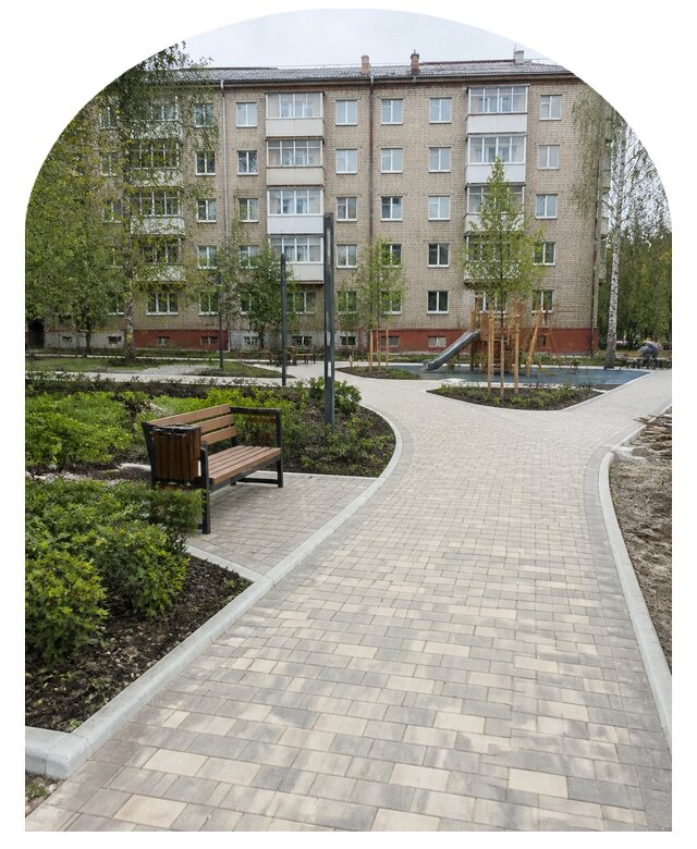 Благоустройство двора МКД под ключ в Междуреченске от 252625 р. | Метпроект-Мжд